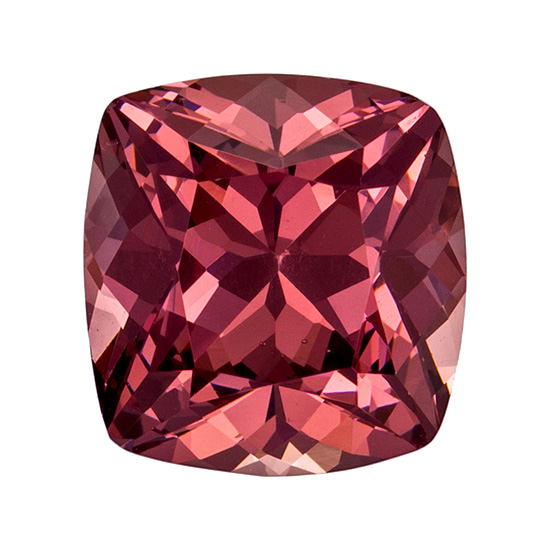 Rose Garnet 2.83 carat cushion cut Gemstone