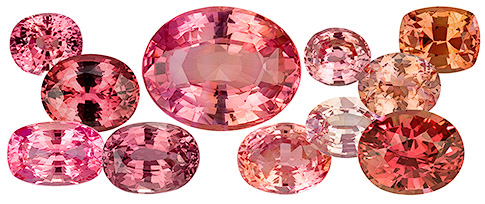 Padparadscha sapphires