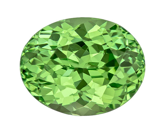 Green Garnet 2.21 carat oval cut Gemstone